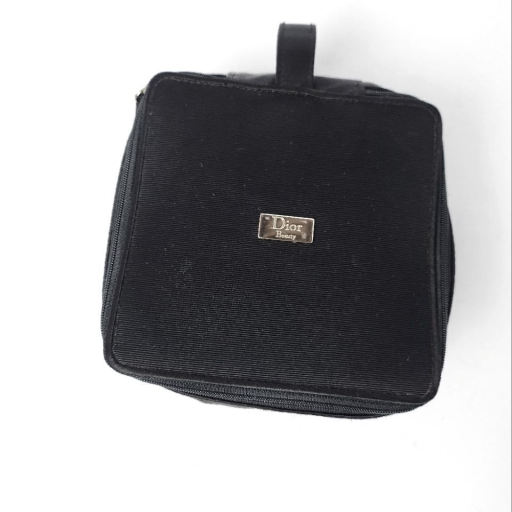 Dior Beauty Makeup Bag Black 5.5x5.5x4